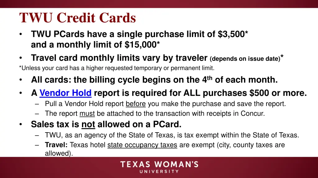 twu credit cards twu pcards have a single