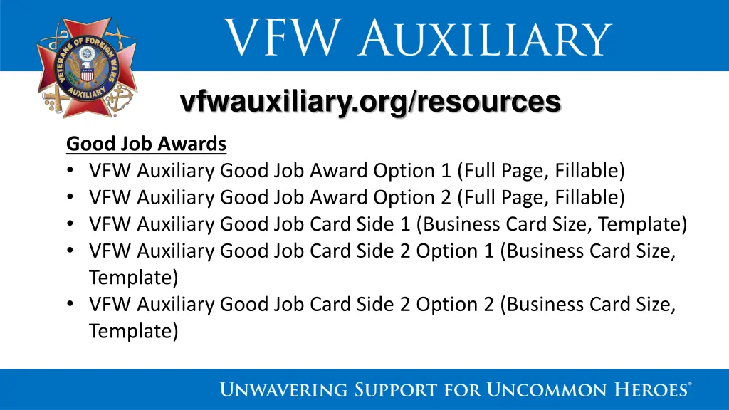 vfwauxiliary org resources 2