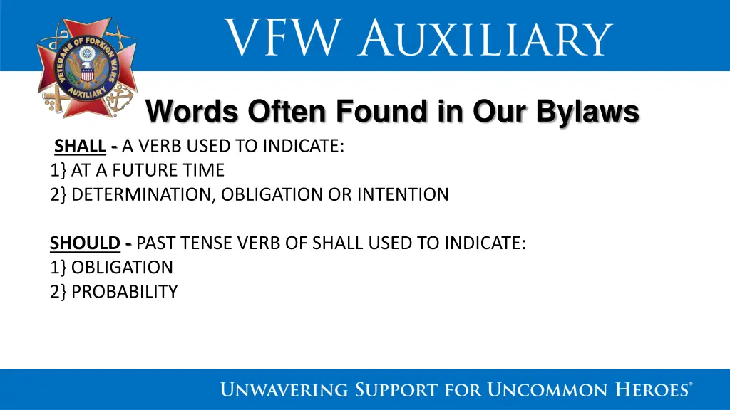 words often found in our bylaws 1