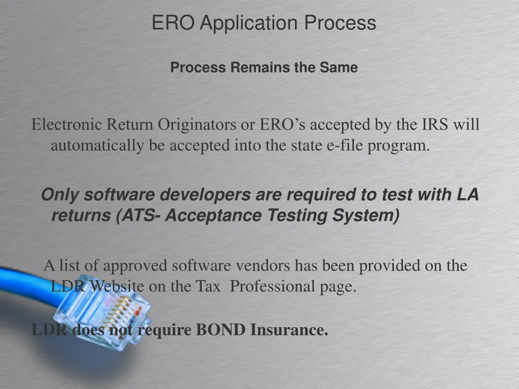 ero application process