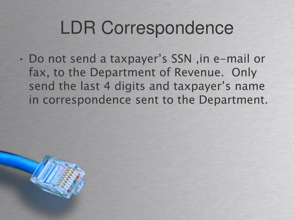 ldr correspondence