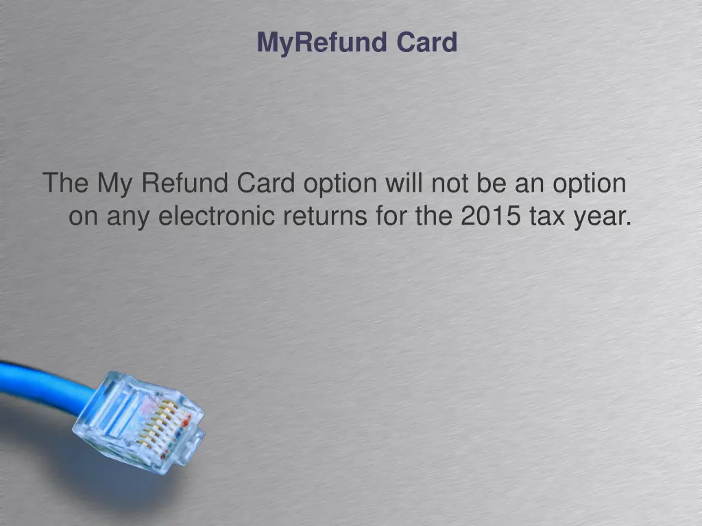 myrefund card