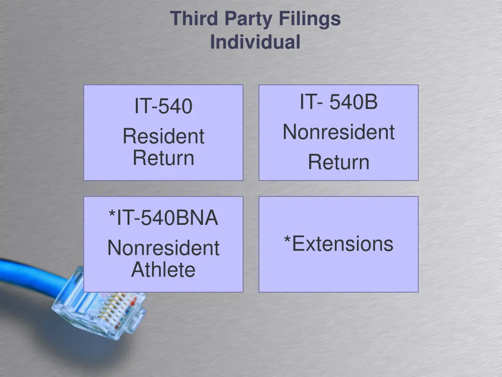 third party filings individual