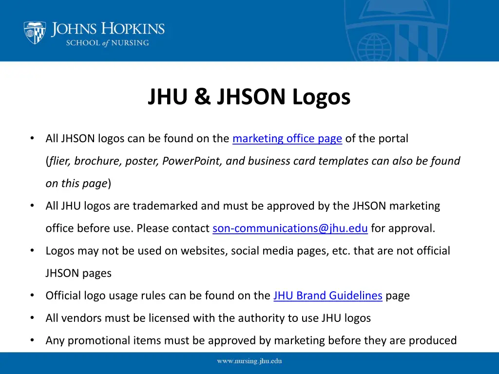 jhu jhson logos