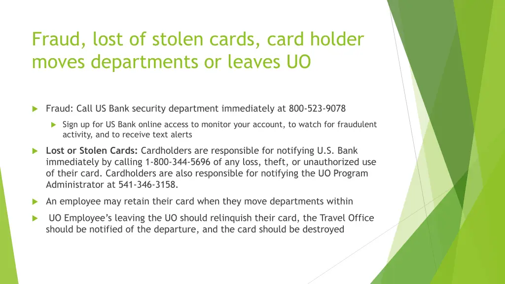 fraud lost of stolen cards card holder moves