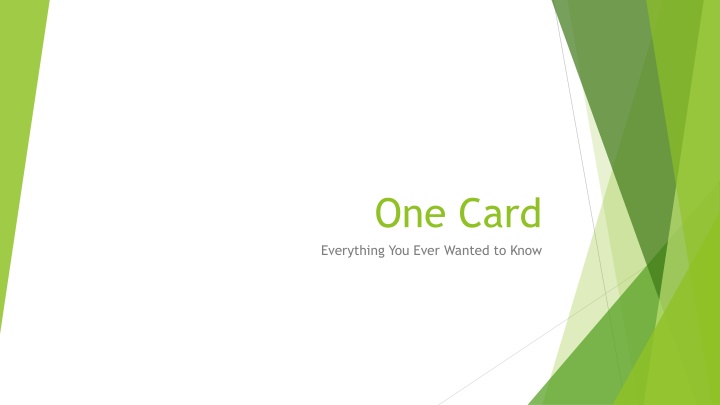 one card everything you ever wanted to know