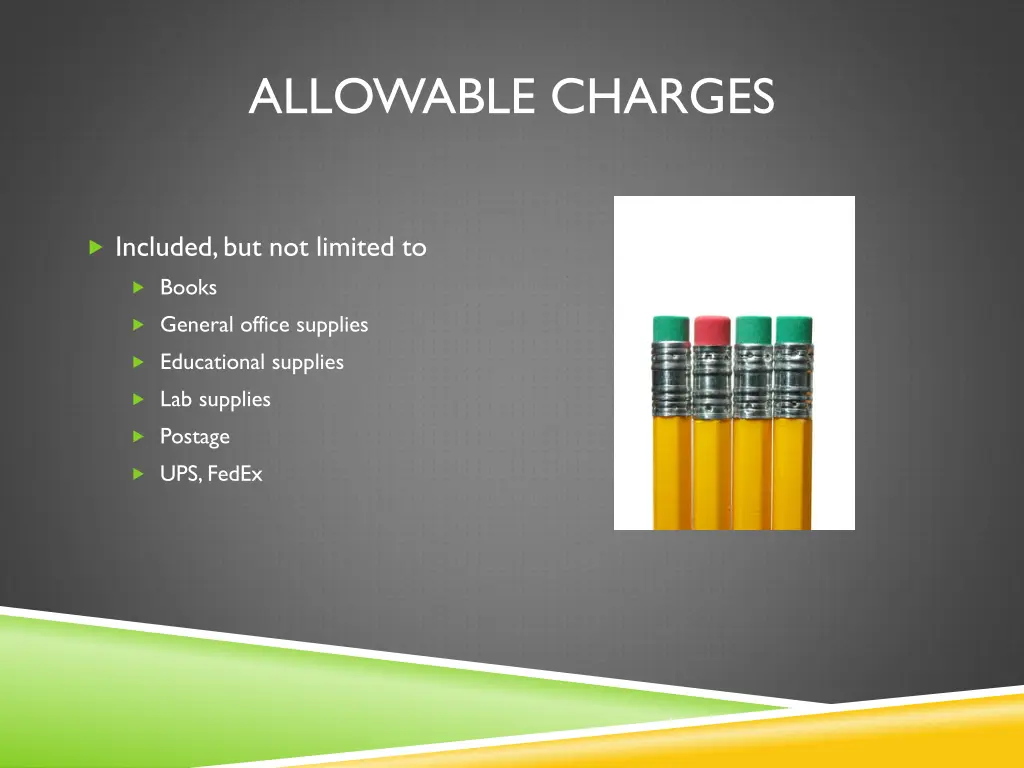 allowable charges