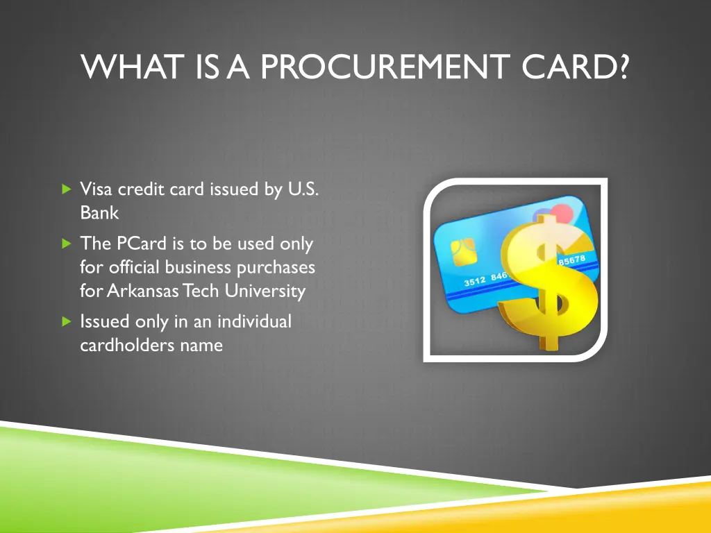 what is a procurement card