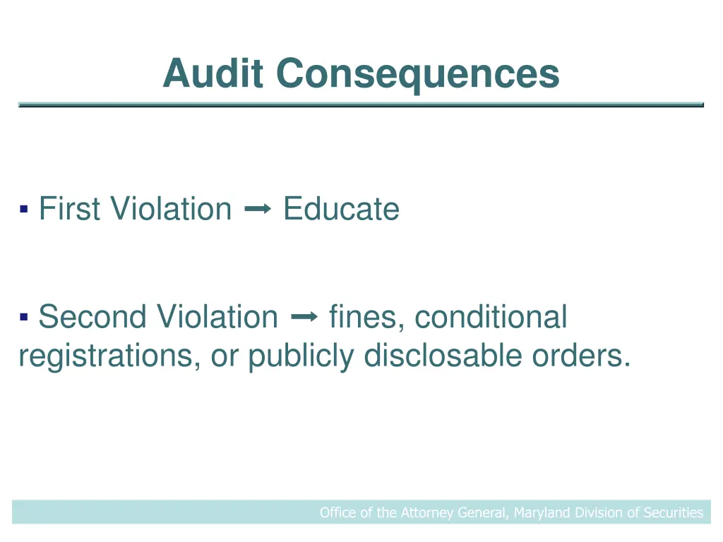 audit consequences