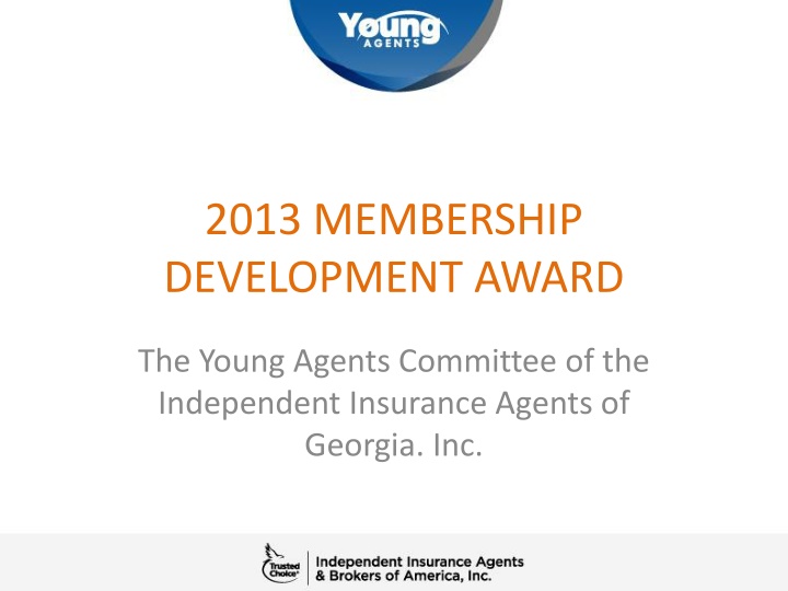 2013 membership development award