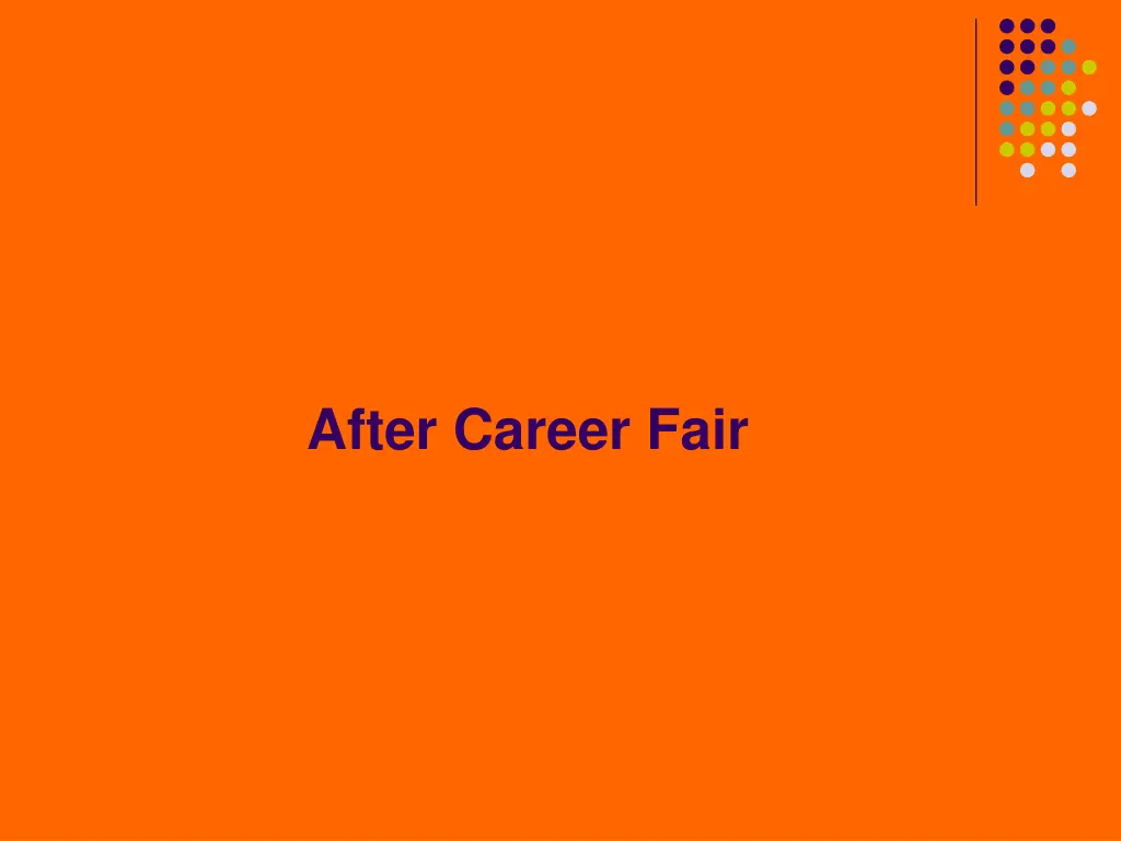 after career fair