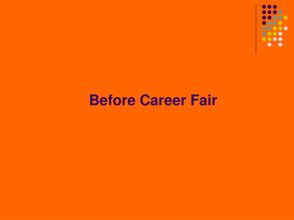 before career fair