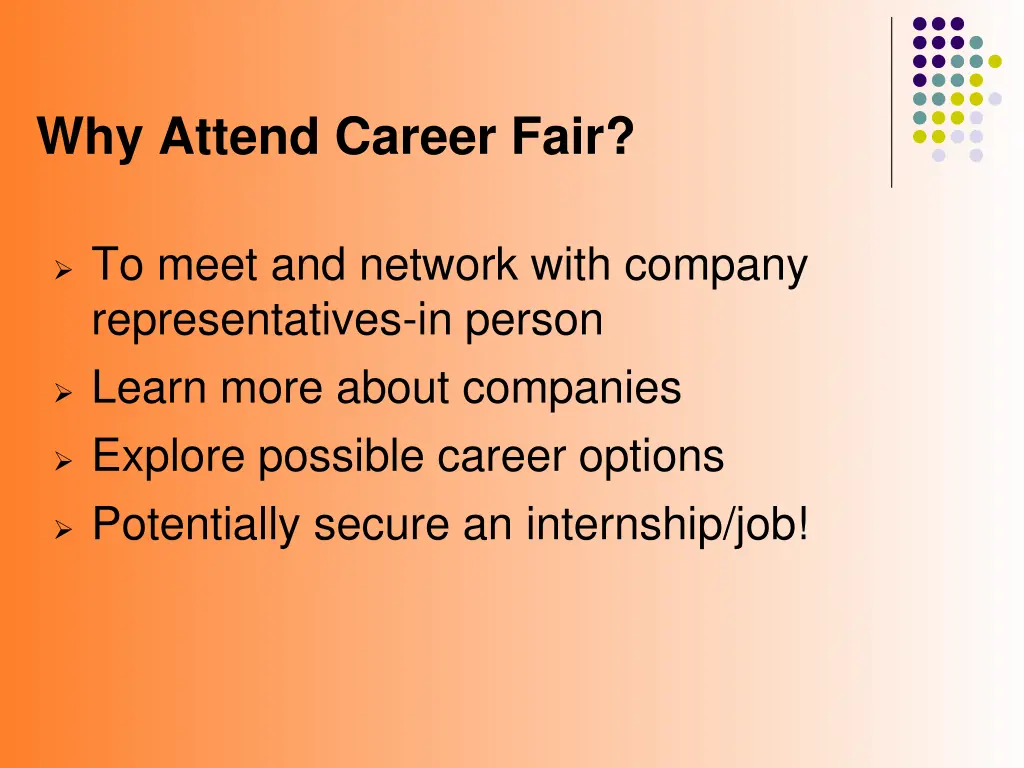 why attend career fair