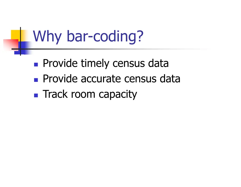 why bar coding