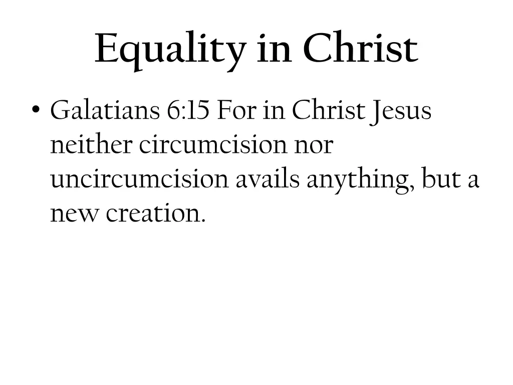 equality in christ 2