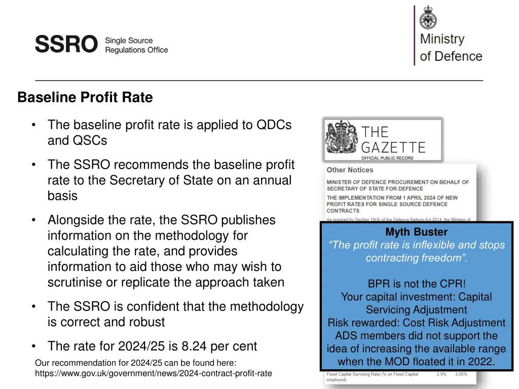 baseline profit rate