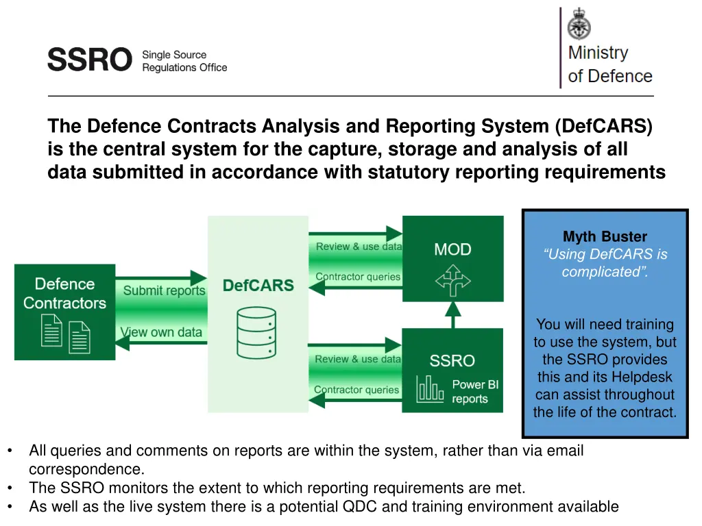 the defence contracts analysis and reporting