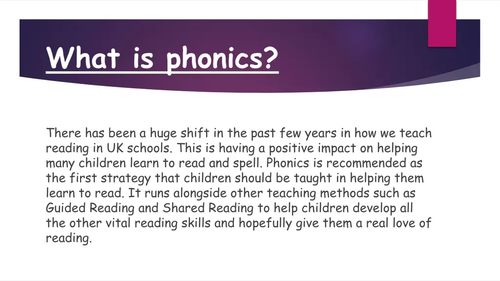 what is phonics