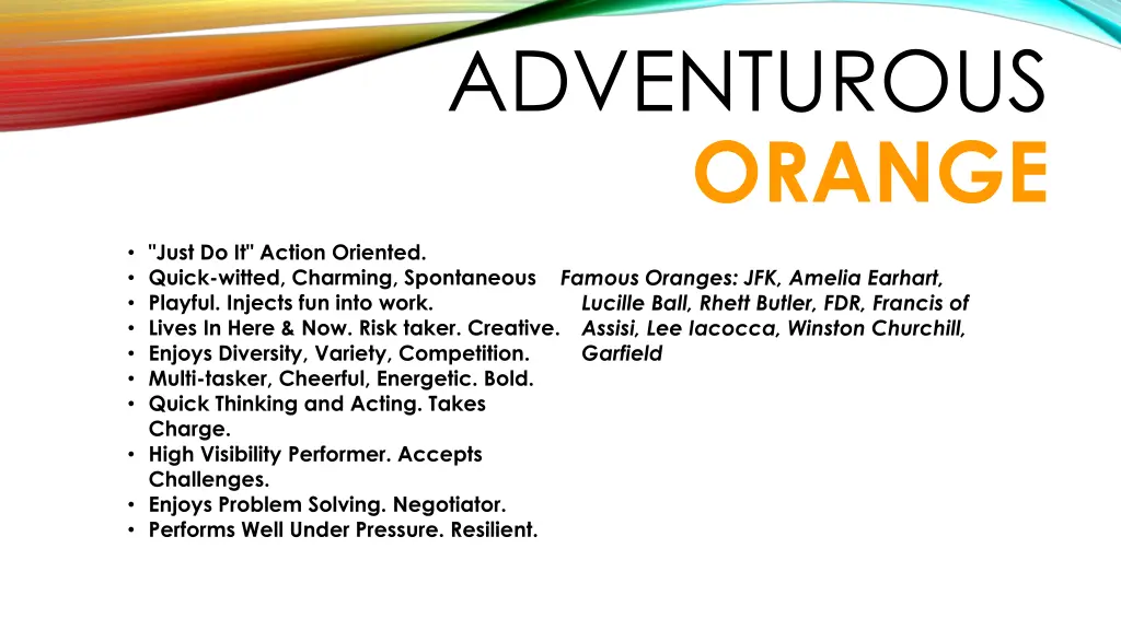 adventurous orange