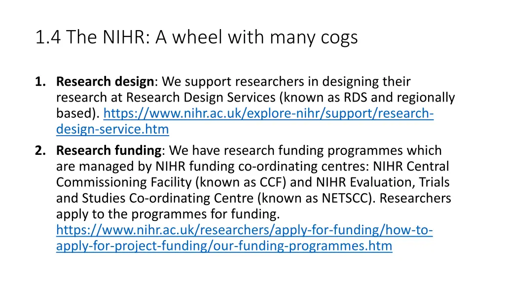 1 4 the nihr a wheel with many cogs 2