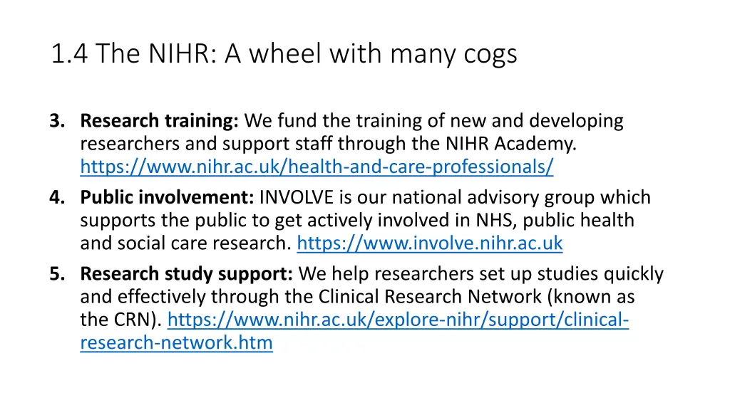 1 4 the nihr a wheel with many cogs 3