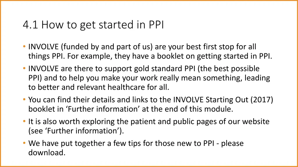 4 1 how to get started in ppi