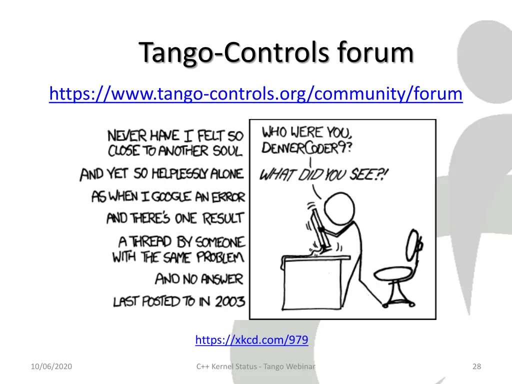 tango controls forum