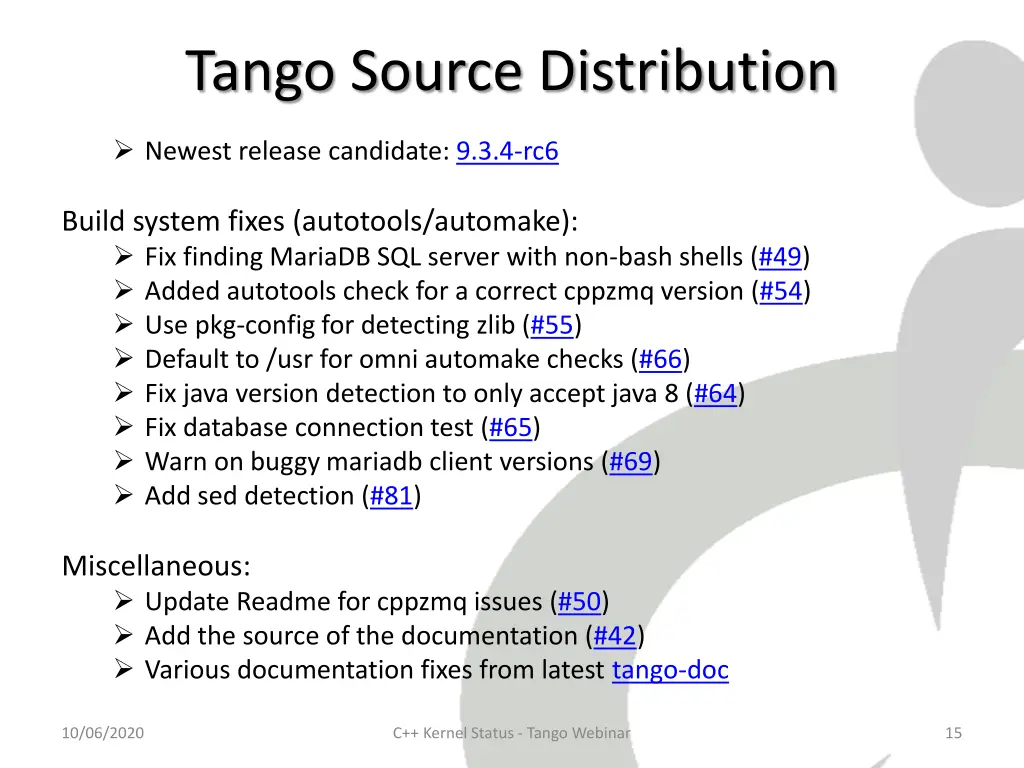 tango source distribution