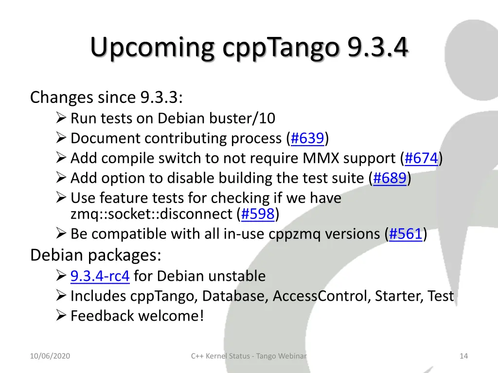 upcoming cpptango 9 3 4 1