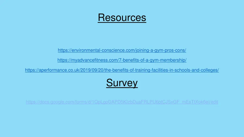 resources