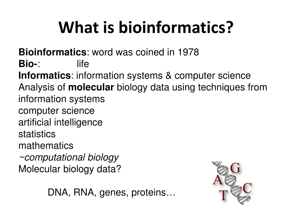 what is bioinformatics