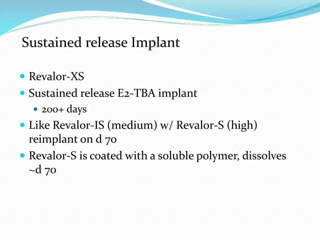 sustained release implant