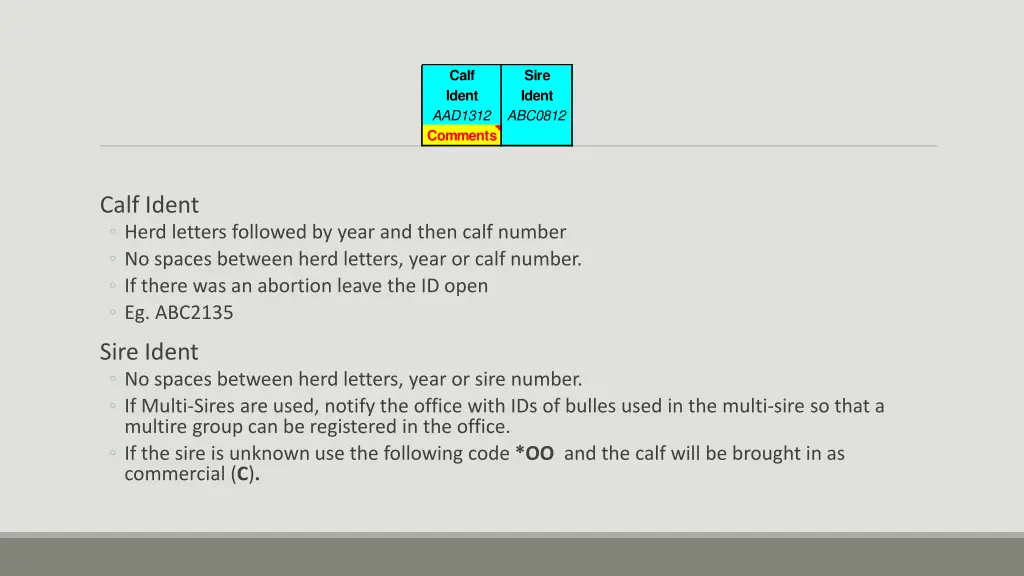 calf ident aad1312 comments