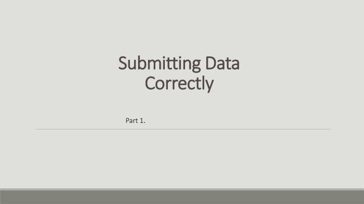 submitting data submitting data correctly