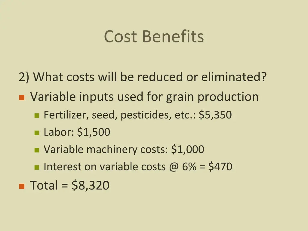 cost benefits