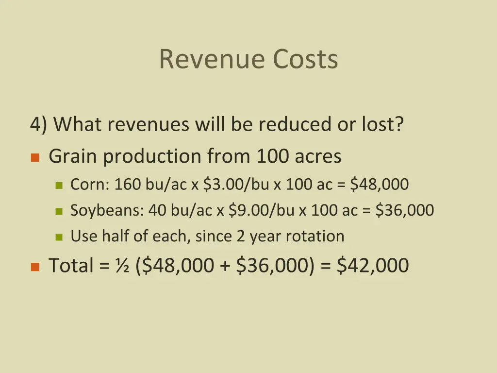 revenue costs