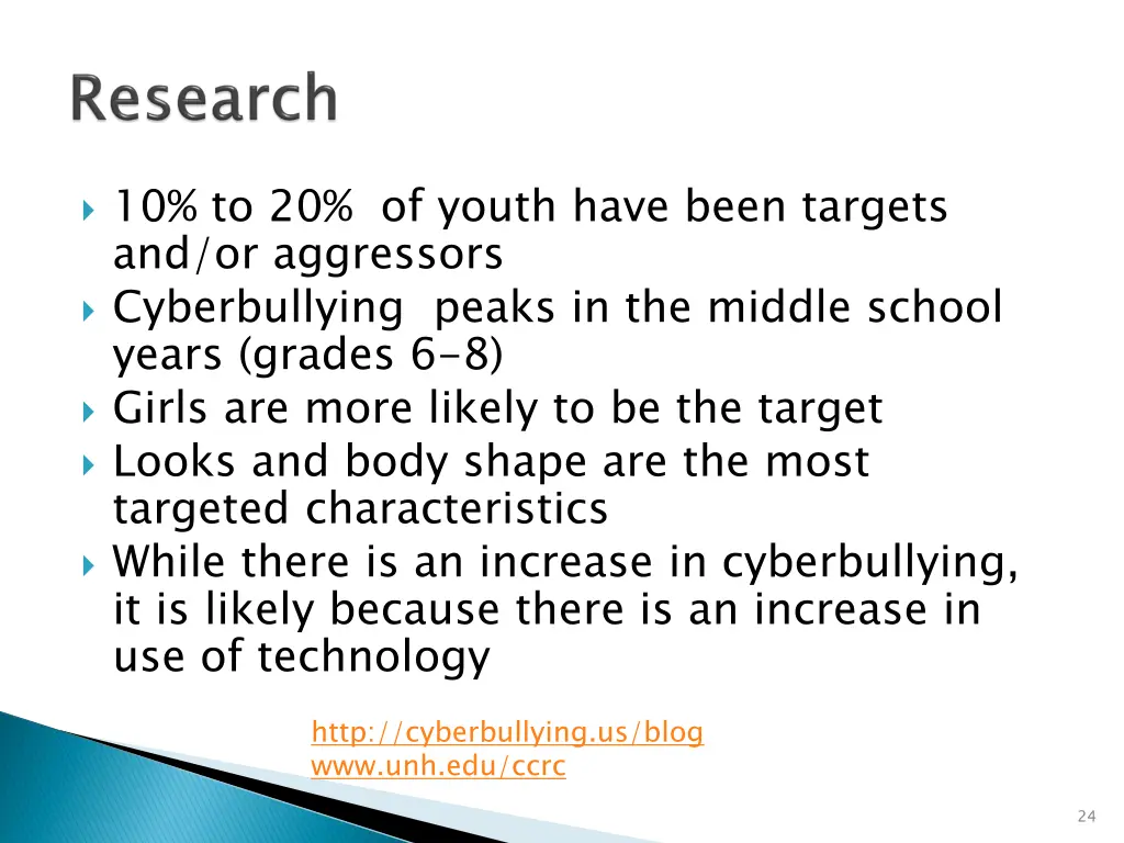 10 to 20 of youth have been targets