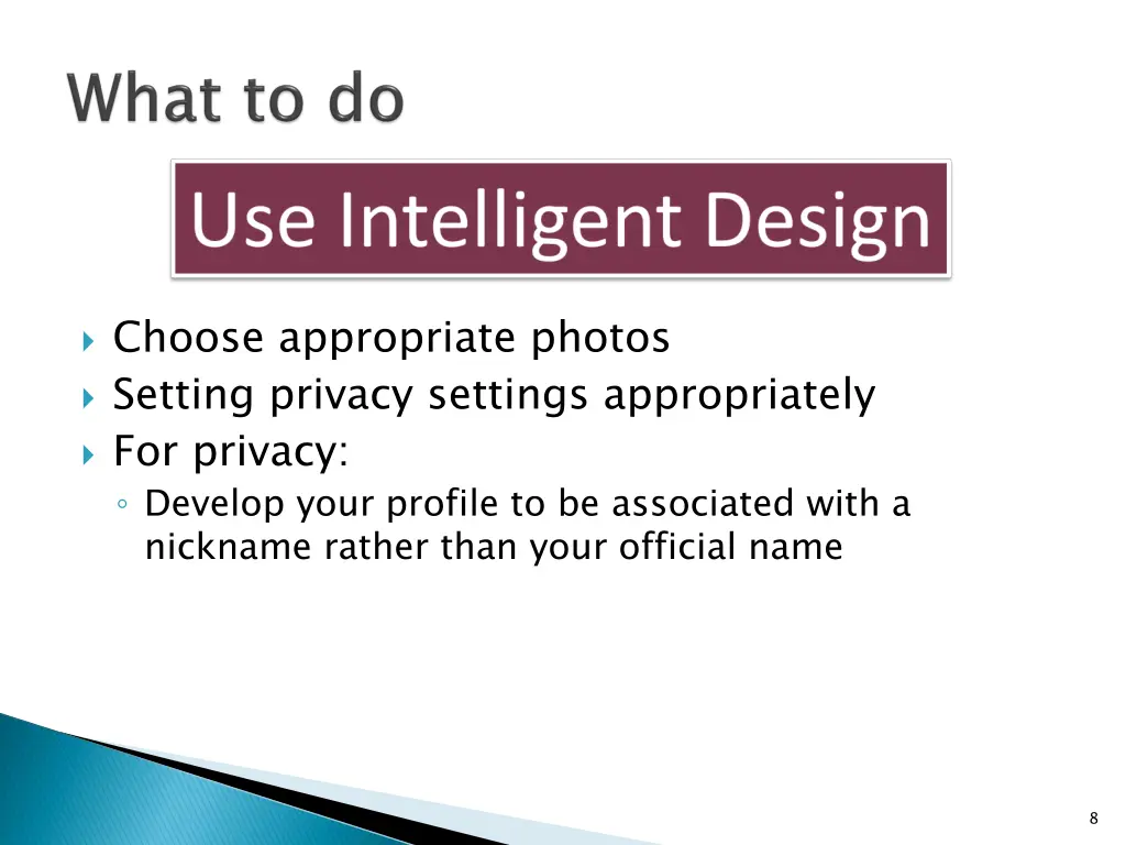 choose appropriate photos setting privacy