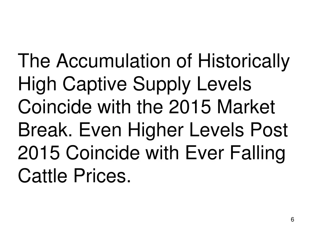 the accumulation of historically high captive