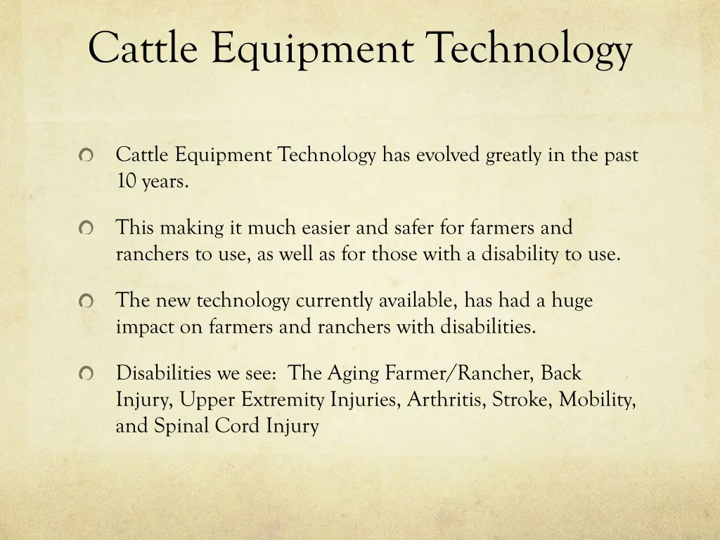 cattle equipment technology