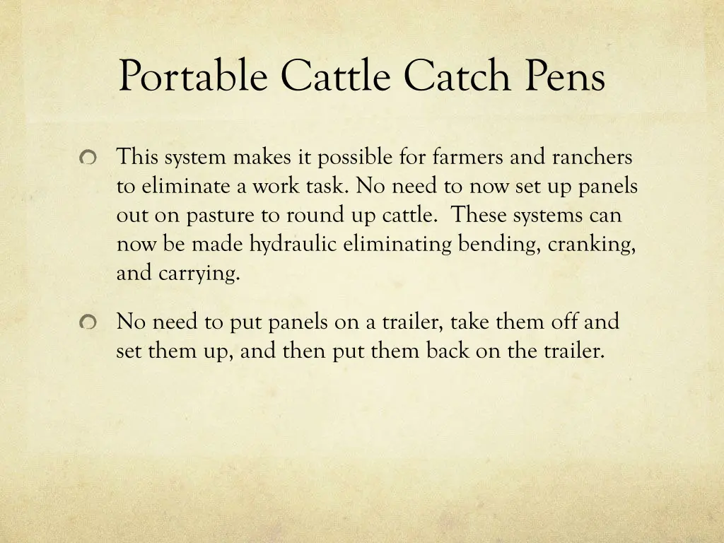 portable cattle catch pens