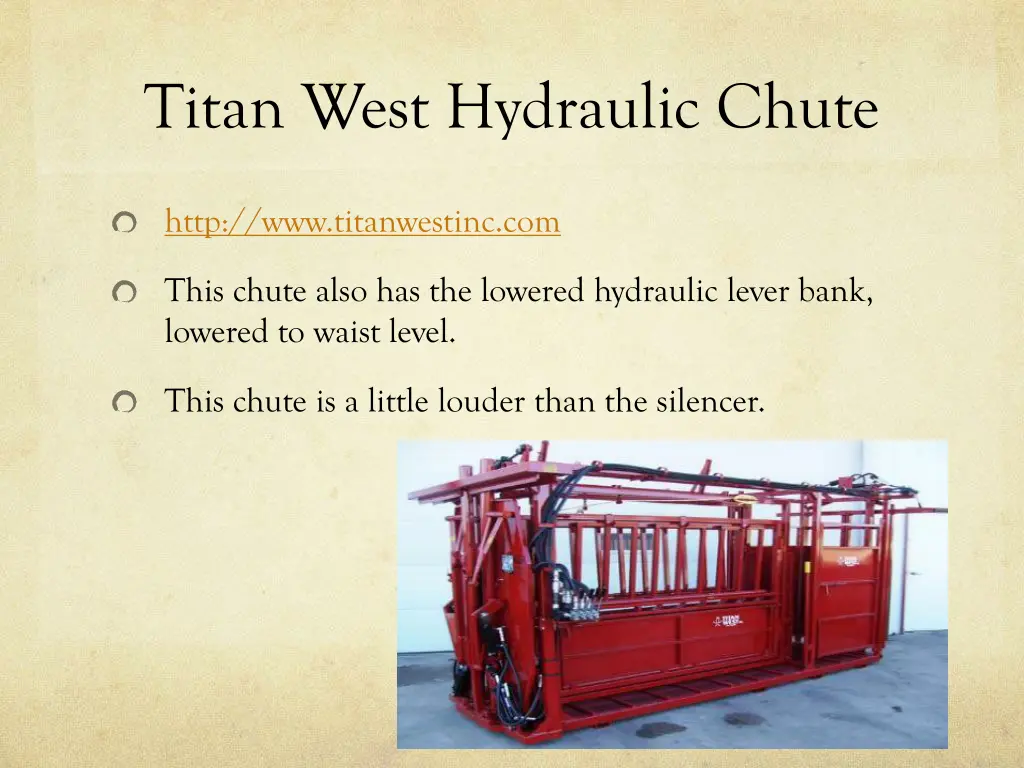 titan west hydraulic chute