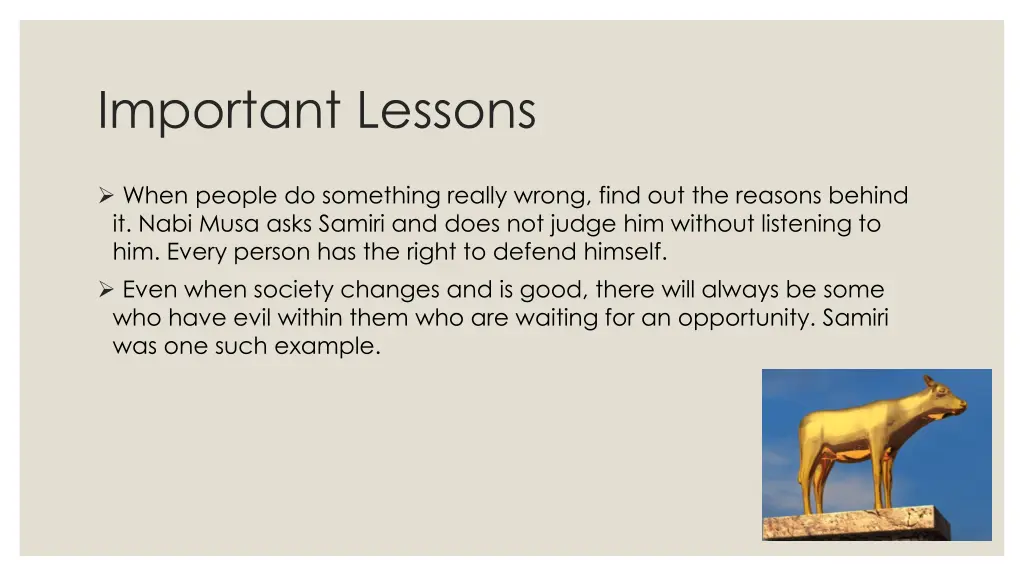 important lessons