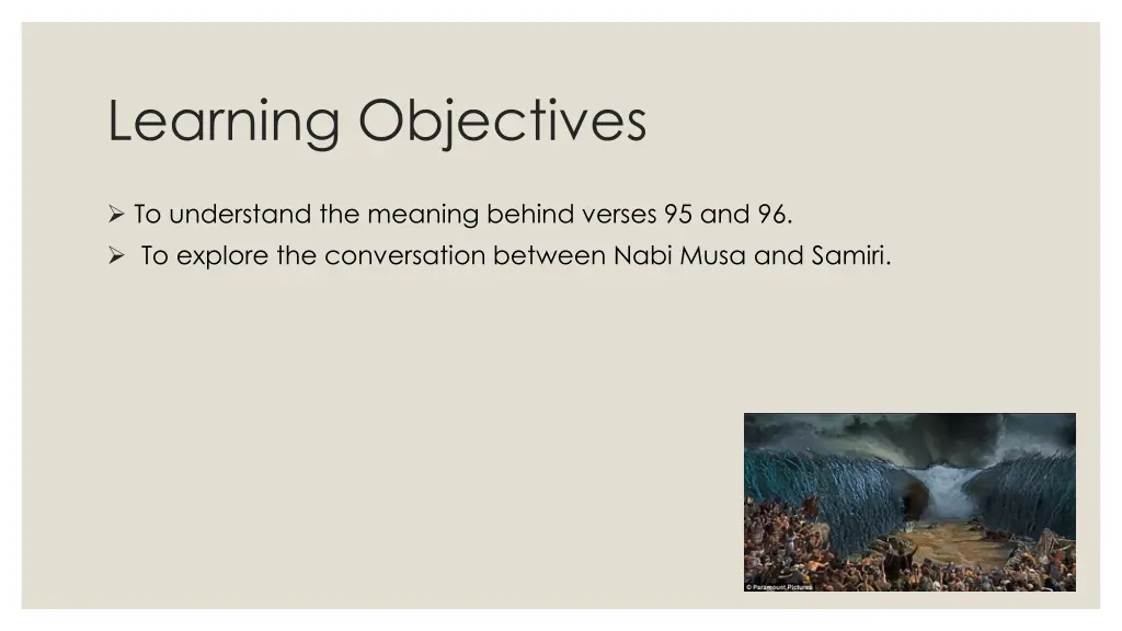 learning objectives