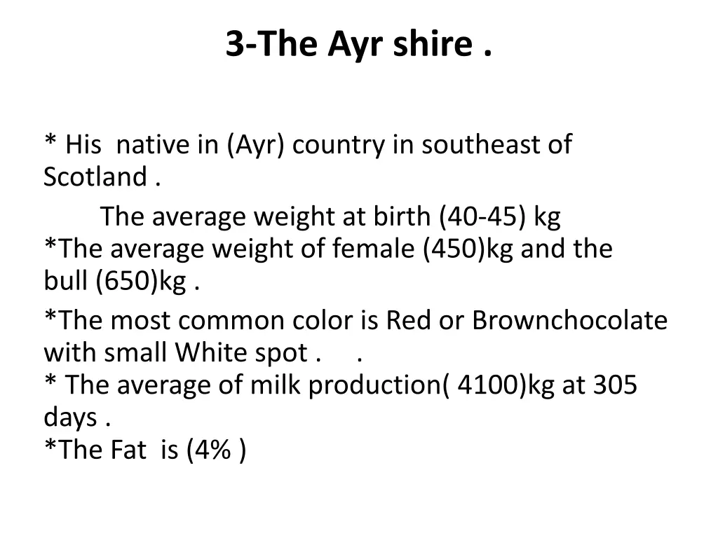 3 the ayr shire