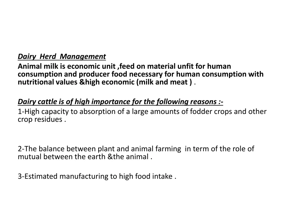 dairy herd management animal milk is economic