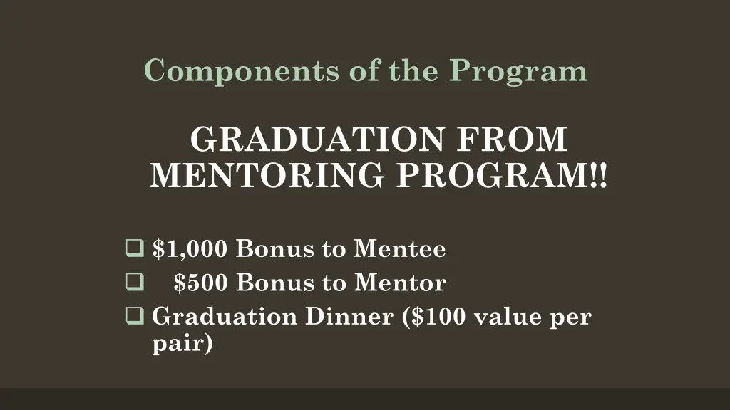 components of the program 2