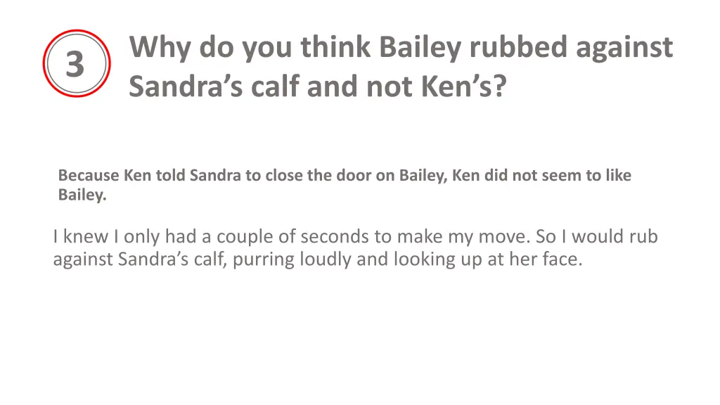 why do you think bailey rubbed against sandra