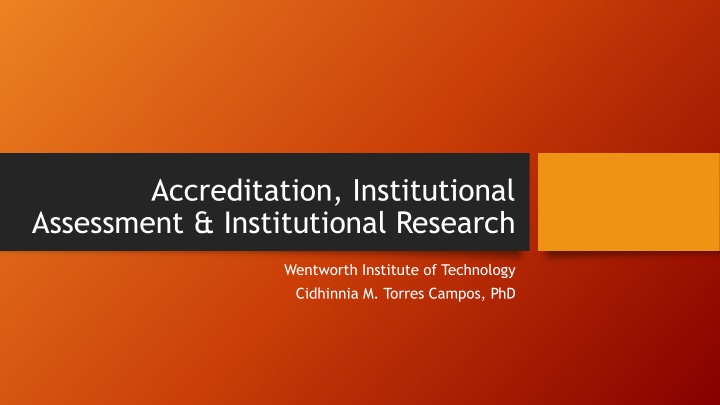 accreditation institutional assessment