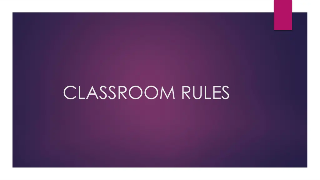 classroom rules